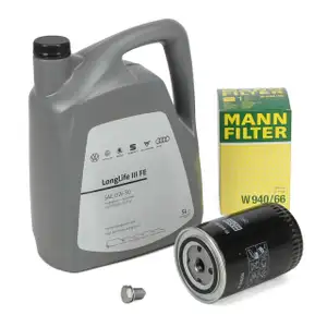 5L ORIGINAL 0W-30 Motor&ouml;l + MANN &Ouml;lfilter f&uuml;r AUDI A4 B5 B6 B7 SEAT Exeo VW Passat 1.8 T