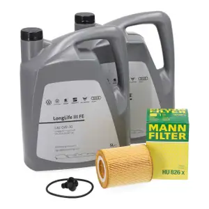 10x ORIGINAL 0W30 Motor&ouml;l + MANN &Ouml;lfilter f&uuml;r VW Amarok (T1) 3.0 TDI 4motion 241 PS