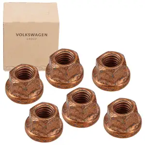 6x ORIGINAL AUDI VW Mutter Abgaskrümmer M8x125 SW12 mit Flansch Ø 163mm N90894601