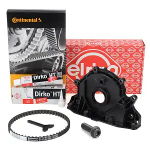 CONTI Zahnriemen &Ouml;lpumpe + Schraube + ELRING Wellendichtring f&uuml;r VW Golf 7 1.6/2.0 TDI