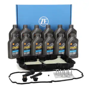 ZF Getriebe&ouml;lwanne + 12L SHELL SPIRAX S6 ATF D971 Getriebe&ouml;l f&uuml;r MERCEDES 9G-TRONIC 725