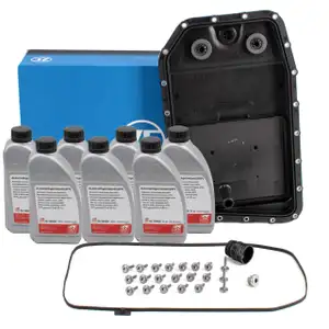 ZF Getriebe&ouml;lwanne + 7L febi Getriebe&ouml;l f&uuml;r BMW E90-93 E60/61 E63/64 X3 X5 X6 6HP26 6HP28