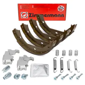 ZIMMERMANN Bremsbacken + Federn + Nachsteller Satz f&uuml;r BMW E81-88 F20-23 E46 E90-93 F30-34