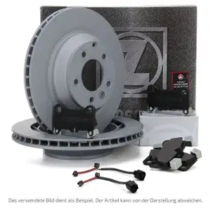 ZIMMERMANN Bremsscheiben + pb:z Bel&auml;ge Wako f&uuml;r AUDI Q7 2EA PORSCHE Cayenne 1KU/E81 hinten