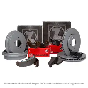 ZIMMERMANN Bremsscheiben + Bel&auml;ge + Trommeln + Backen f&uuml;r MERCEDES W168 vorne + hinten