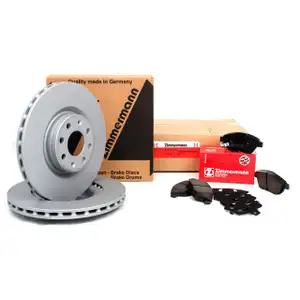 ZIMMERMANN Brake Discs + Brake Pads for OPEL Corsa D 1.3 CDTI (Front)