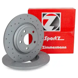 Zimmermann SPORT Brake Disc Set for AUDI A4 B9, A5 F5, A6 C8, A7 4K, Q5 1KD/1KE/1KI (Rear)