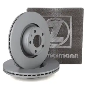 ZIMMERMANN Brake Disc Set for AUDI A6 C6 2.4&ndash;3.2 FSI, 2.0&ndash;3.0 TDI, PR-1LT (Front)