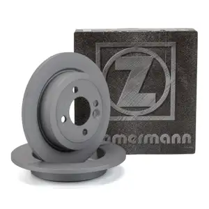 ZIMMERMANN Brake Disc Set for MINI R50, R53, R56, R57, One, and Cooper Works (Rear)