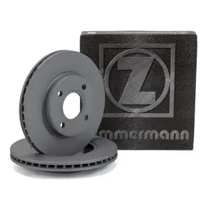 ZIMMERMANN Brake Disc Set for FORD Fiesta 4, 5, Focus 1, Fusion, KA, RB, PUMA EC (Front)