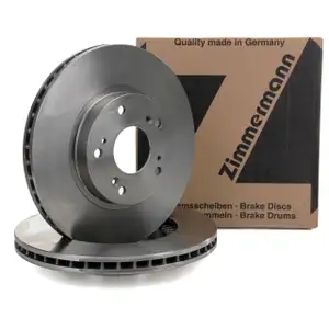 ZIMMERMANN Brake Disc Set for Honda Civic VII and CR-V II, 15-inch Stream (Front)