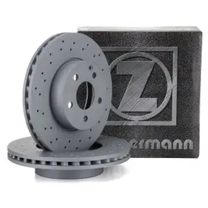 ZIMMERMANN Brake Disc Set for MERCEDES C-Class W204 with Sport Package (Front)