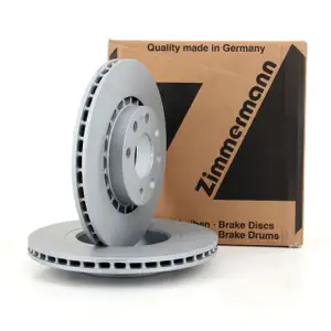 ZIMMERMANN Brake Disc Set for Opel Astra F, Corsa B, Tigra A, and Vectra A (Front)