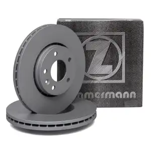 ZIMMERMANN Brake Disc Set for NISSAN Primastar, OPEL Vivaro A, and RENAULT Trafic (2 front brake discs)