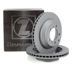 ZIMMERMANN Brake Disc Set for PORSCHE Cayenne (9Y) PR-1KR/1KV 18-inch rear 9Y0615601