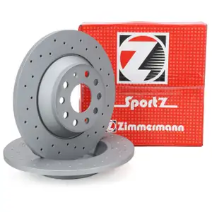 Zimmermann SPORT Brake Disc Set for VW Golf 7, Passat B8, Tiguan, Touran, and Audi 8V (rear)