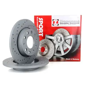 Zimmermann SPORT Brake Disc Set for AUDI A4 B6 B7 and SEAT Exeo PR-1KP (Rear)