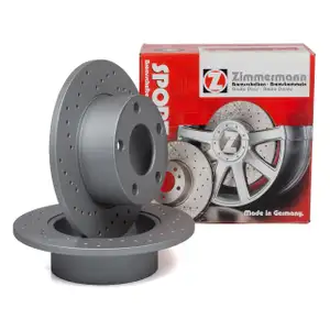Zimmermann SPORT brake discs for Audi 100, A6, Skoda Superb, and VW Passat (Rear)