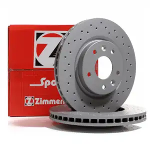 Zimmermann SPORT Brake Disc Set for Nissan Qashqai, X-Trail 3, and Renault Kadjar (2 front discs)