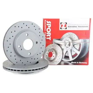 Zimmermann SPORT brake discs for Ford Fiesta VI 1.0&ndash;1.6 Ti, 1.4&ndash;1.6 TDCi (Front)