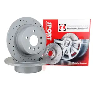 Zimmermann SPORT brake discs for Opel Omega B 2.0&ndash;3.2 V6, 2.2/2.5 DTI (Rear)