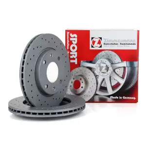ZIMMERMANN SPORT brake discs for CITROEN Saxo, Xsara, Zx, and PEUGEOT 106, 205, 206, 306, 309 (Front)