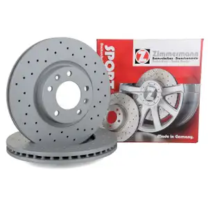 Zimmermann SPORT brake discs for Peugeot 407 (6D 6E), 508 SW, and 607 (9D 9U) &ndash; Front