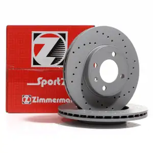 Zimmermann 600.1597.52 SPORT Brake Disc Set for SEAT Arosa, VW Golf 2, 3, Polo, 6N (Front)