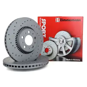 Zimmermann SPORT brake discs for Volvo S60, S80, V70, XC70, and Cross Country (Front)