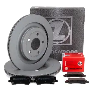 ZIMMERMANN Bremsscheiben + Bremsbel&auml;ge f&uuml;r FORD Mustang MK6 mit Performance Bremse hinten