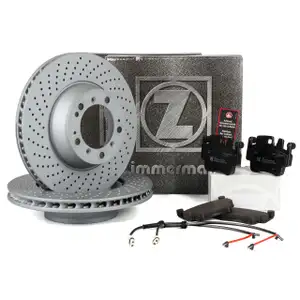 ZIMMERMANN Brake Discs pb:z Wako Brake Pads for PORSCHE 996 3.6 Carrera / GT3 / Turbo (Rear)