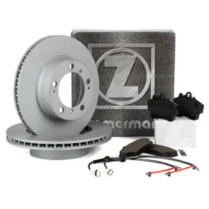 ZIMMERMANN Bremsscheiben + pb:z Bel&auml;ge + Wako f&uuml;r PORSCHE Boxster (986) 2.5 2.7 vorne