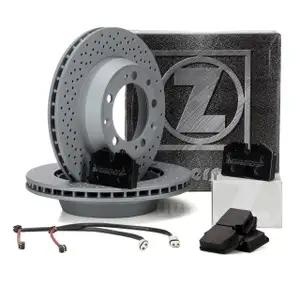 ZIMMERMANN Bremsscheiben + pb:z Bel&auml;ge Wako f&uuml;r PORSCHE 993 3.6 Carrera bis 12.1994 hinten