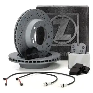 ZIMMERMANN Bremsscheiben + pb:z Bel&auml;ge + Wako f&uuml;r PORSCHE 993 3.6/3.8 Carrera hinten