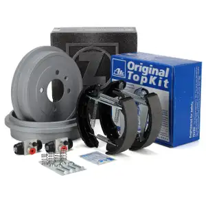 ZIMMERMANN Brake Drums + ATE Brake Shoes + Brake Cylinders for VW e-UP and SEAT Mii electric (rear)