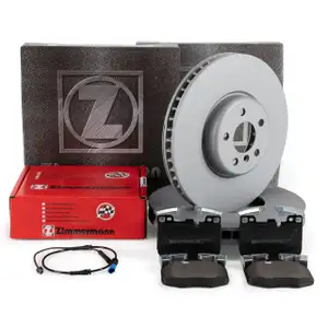 ZIMMERMANN Brake Discs, Pads, and Sensor for BMW 3 Series (G20, G21) and 4 Series (G22) with M Sport Brakes (Front)