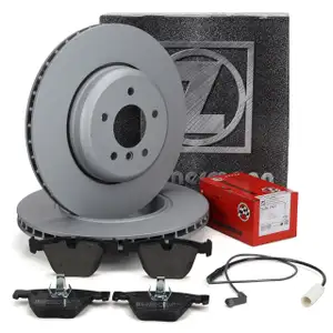 ZIMMERMANN Bremsscheiben Bel&auml;ge Sensor f&uuml;r BMW 5er Touring 530i 545i 550i 530d 535d hinten