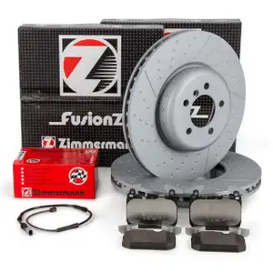 Zimmermann FORMULA F brake discs + Pads for BMW F20, F21, F30&ndash;F34 with Sport Package (Front)
