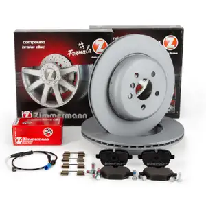 Zimmermann FORMULA F Bremsscheiben + Bel&auml;ge + Sensor f&uuml;r BMW X4 G02 20-30i 20-30d hinten