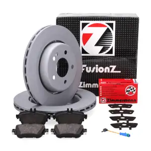 Zimmermann FORMULA S Bremsscheiben + Bel&auml;ge + Sensor f&uuml;r MERCEDES W213 S2132 C257 hinten