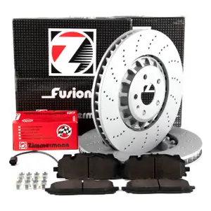 Zimmermann FORMULA Z Bremsscheiben + Bel&auml;ge + Sensor f&uuml;r AUDI RSQ3 F3 Formentor VZ5 vorne
