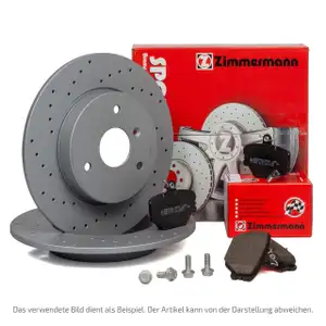 Zimmermann SPORT Bremsscheiben + Beläge VW Golf 6 Caddy 3 Touran AUDI A1 8X A3 8P hinten