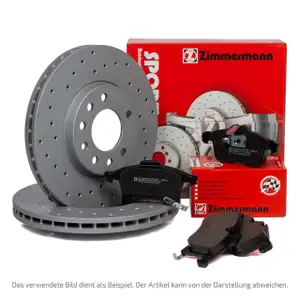Zimmermann SPORT Bremsscheiben + Bel&auml;ge f&uuml;r AUDI TT 8J 2.0 TFSI 2.0 TDI TTS 3.2 V6 hinten