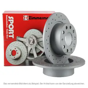 Zimmermann SPORT brake discs for Audi 80 (B2, B3, B4) and 90 (B2, B3) Coupe (Rear)