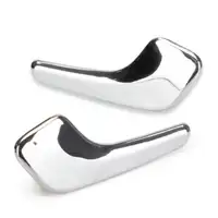 2x 3RG CHROME Door Handle, Door Opener, Door Actuator for OPEL Corsa D (Front or Rear, Interior)