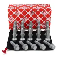 20x febi 14519 Radbolzen Radschrauben M14x1,5mm 20mm f&uuml;r MERCEDES-BENZ + Beutel