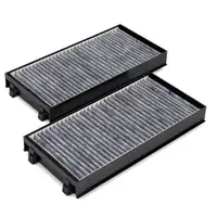 CARIPAR Activated Carbon Cabin Air Filter Kit for BMW X5 E70, F15, F85; X6 E71, E72, F16 (Part No. 64119248294)