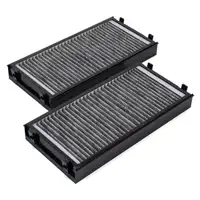 CARIPAR Activated Carbon Cabin Air Filter Kit for BMW X5 E70, F15, F85; X6 E71, E72, F16 (Part No. 64119248294)