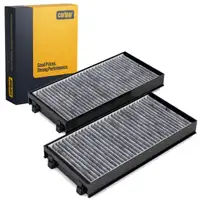 CARIPAR Activated Carbon Cabin Air Filter Kit for BMW X5 E70, F15, F85; X6 E71, E72, F16 (Part No. 64119248294)