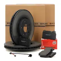 ORIGINAL Bremsscheiben + ZIMMERMANN Bel&auml;ge + Wako f&uuml;r AUDI Q5 8RB vorne